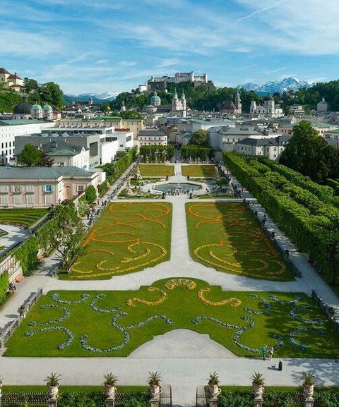 Mirabellgarten von oben - Ausflugsziele im Salzburger Land